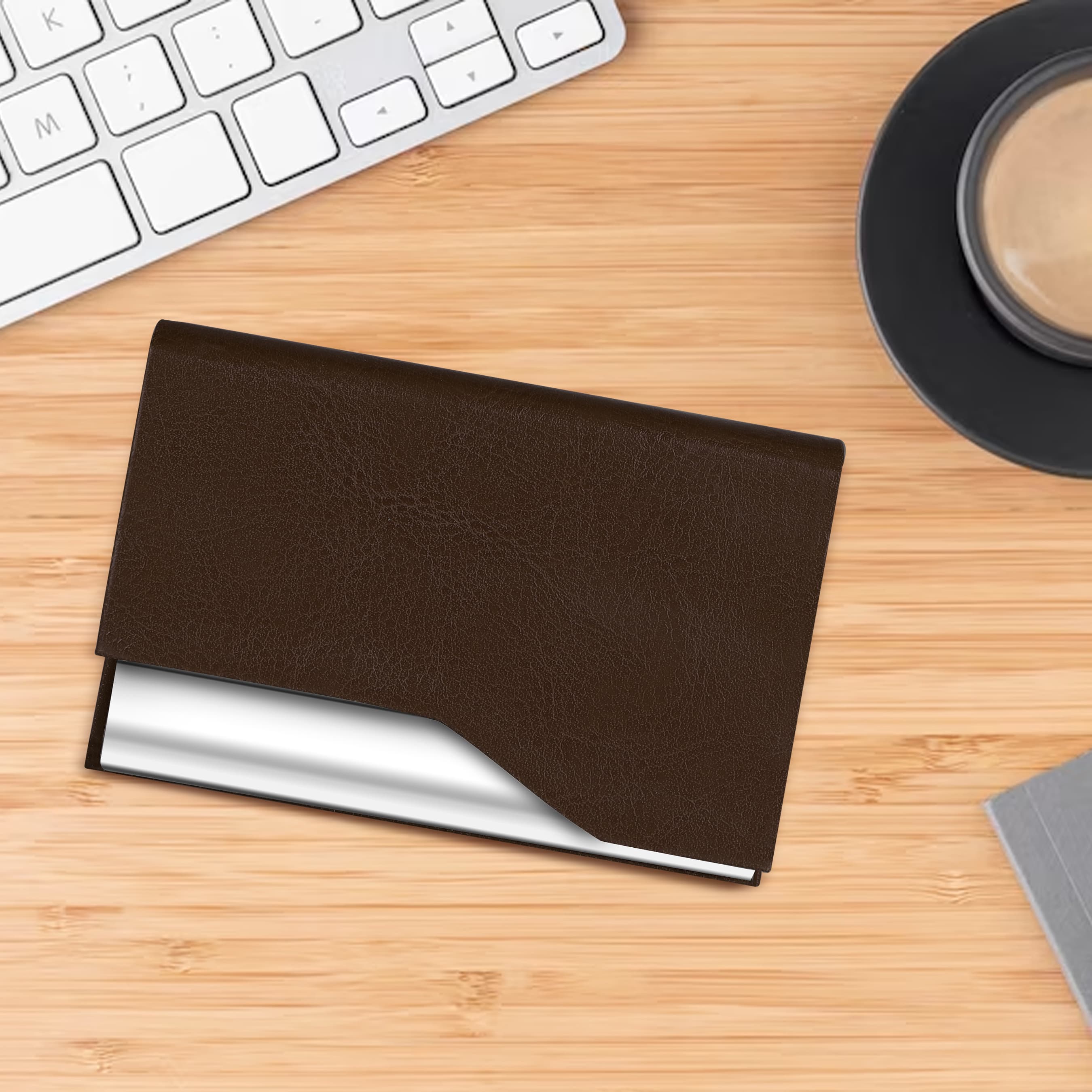 Brown Small Pocket Sized Metal ID